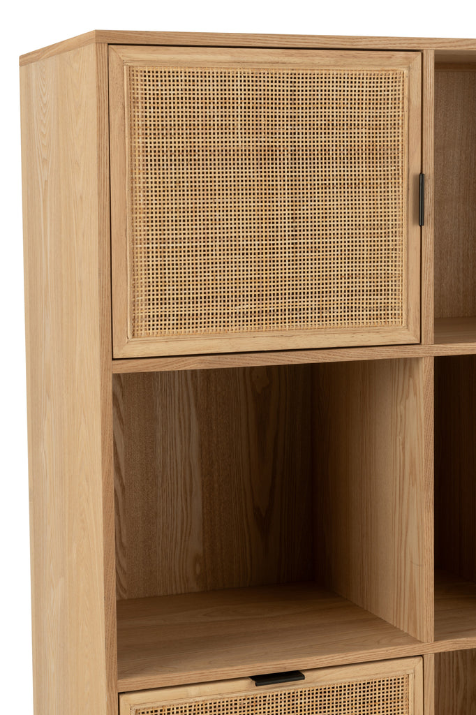 Closet Compartments Mdf/Metal Natural/Black - Majorr