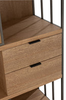 Closet Different Compartments Wood/Metal Natural - Majorr