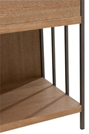 Closet Different Compartments Wood/Metal Natural - Majorr
