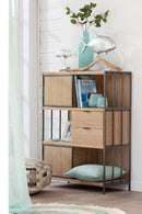 Closet Different Compartments Wood/Metal Natural - Majorr