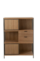 Closet Different Compartments Wood/Metal Natural - Majorr