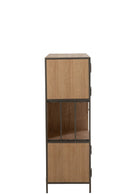 Closet Different Compartments Wood/Metal Natural - Majorr