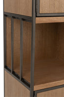 Closet Different Compartments Wood/Metal Natural - Majorr