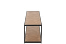 Coffee Table Zigzag Rectangle Wood/Metal Natural/Black - Majorr