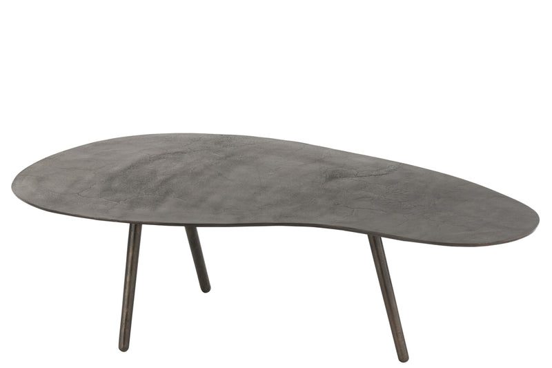 Coffee Table Drop Aluminium/Iron Black Large - Majorr