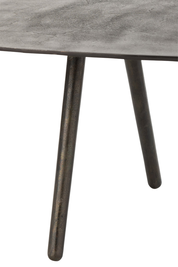 Coffee Table Drop Aluminium/Iron Black Large - Majorr