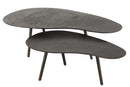Coffee Table Drop Aluminium/Iron Black Large - Majorr