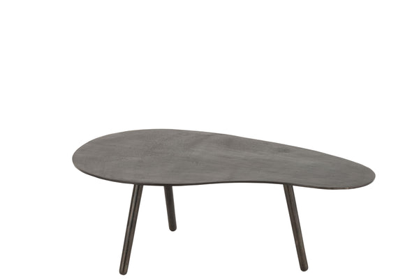 Coffee Table Drop Aluminium/Iron Black Small - Majorr