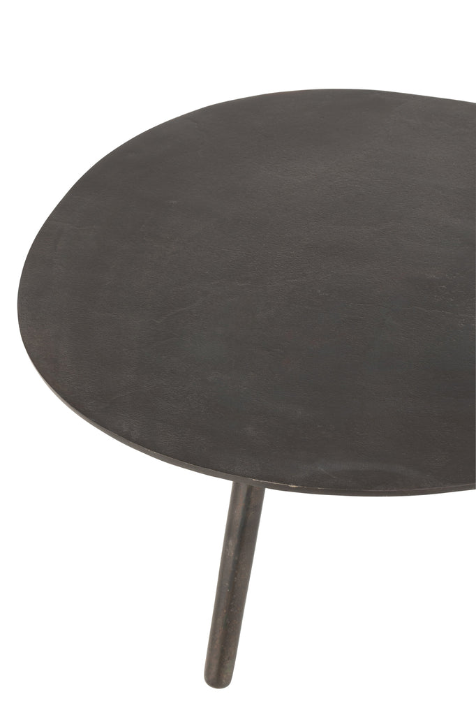 Coffee Table Drop Aluminium/Iron Black Small - Majorr