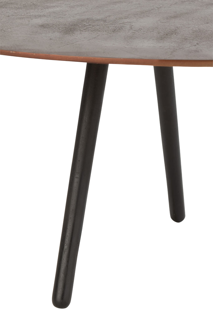 Coffee Table Drop Aluminium/Iron Brown Large - Majorr