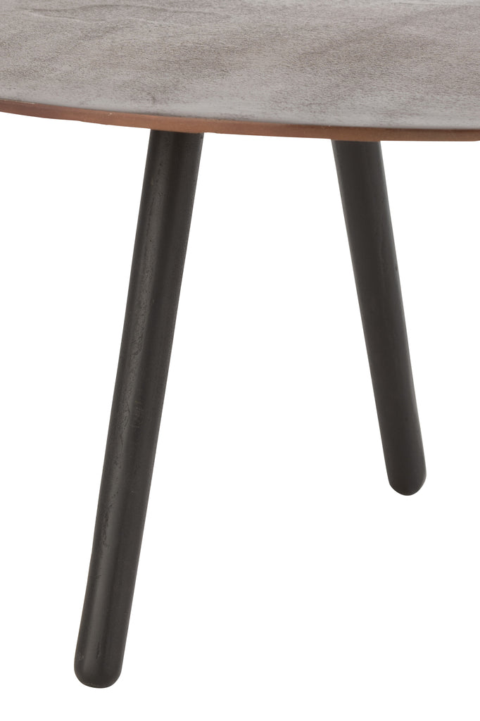 Coffee Table Drop Aluminium/Iron Brown Small - Majorr