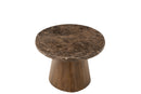 Coffee Table Oval Marble/Mango Wood Brown - Majorr