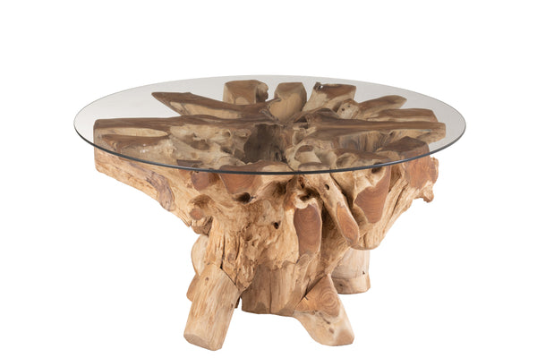 Table basse Raoul en bois de teck naturel, petite