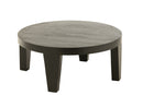 Coffee Table Round Mango Wood Matt Black - Majorr