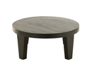 Coffee Table Round Mango Wood Matt Black - Majorr