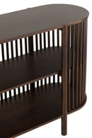 Console 2 Shelves Conie Mango Wood Dark Brown - Majorr