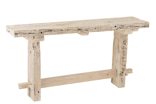 Console Brut Recycled Wood White Wash - Majorr