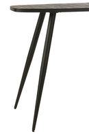 Console Oval Recycle Teak Black - Majorr