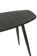 Console Oval Recycle Teak Black - Majorr