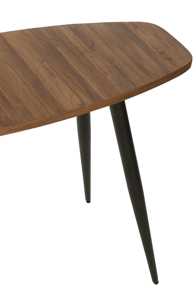 Console Oval Recycle Teak Natural - Majorr
