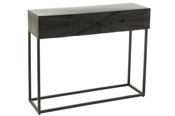 Console Shanil Bois/Fer Noir