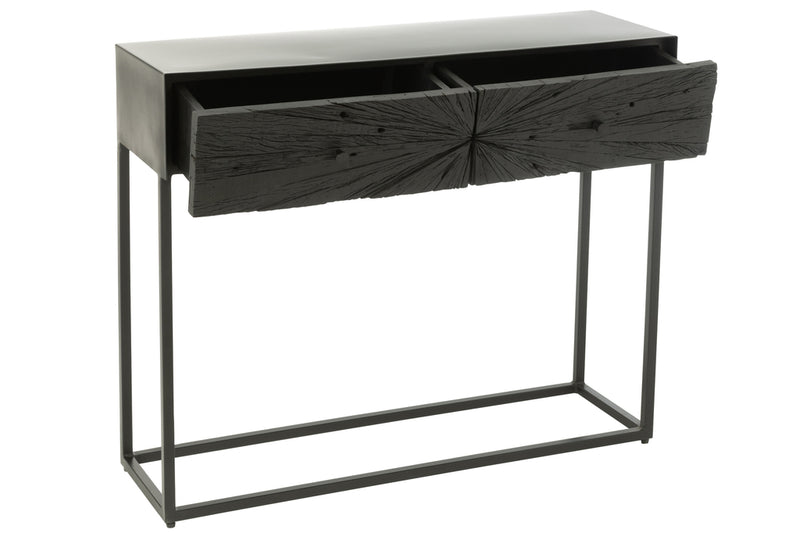 Console Shanil Wood/Iron Black - Majorr