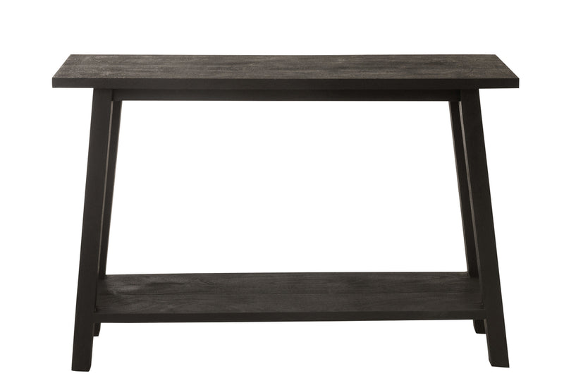 Console Square Mango Wood Black - Majorr