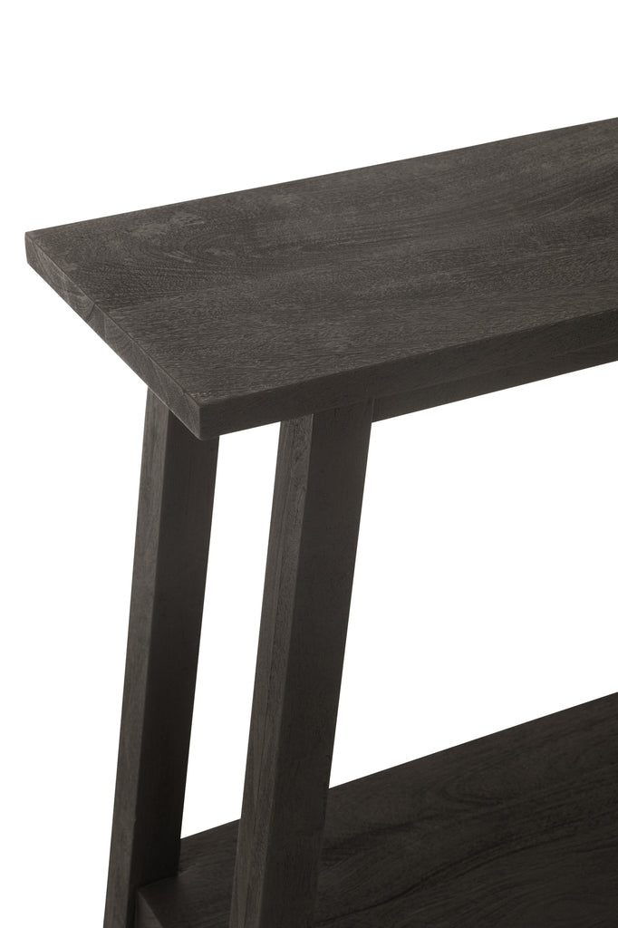 Console Square Mango Wood Black - Majorr