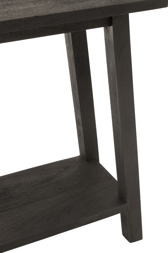 Console Square Mango Wood Black - Majorr