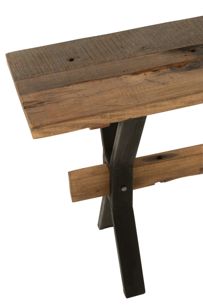Console Table Vintage Wood Brown - Majorr