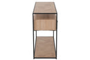 Console Zigzag 2 Drawers Wood/Metal Natural/Black - Majorr