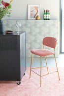 Counter Stool Jolien Gold/Pink - Majorr
