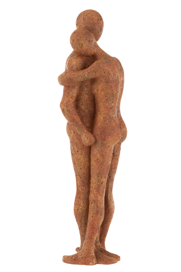 Couple Hugging Poly Terracotta - Majorr