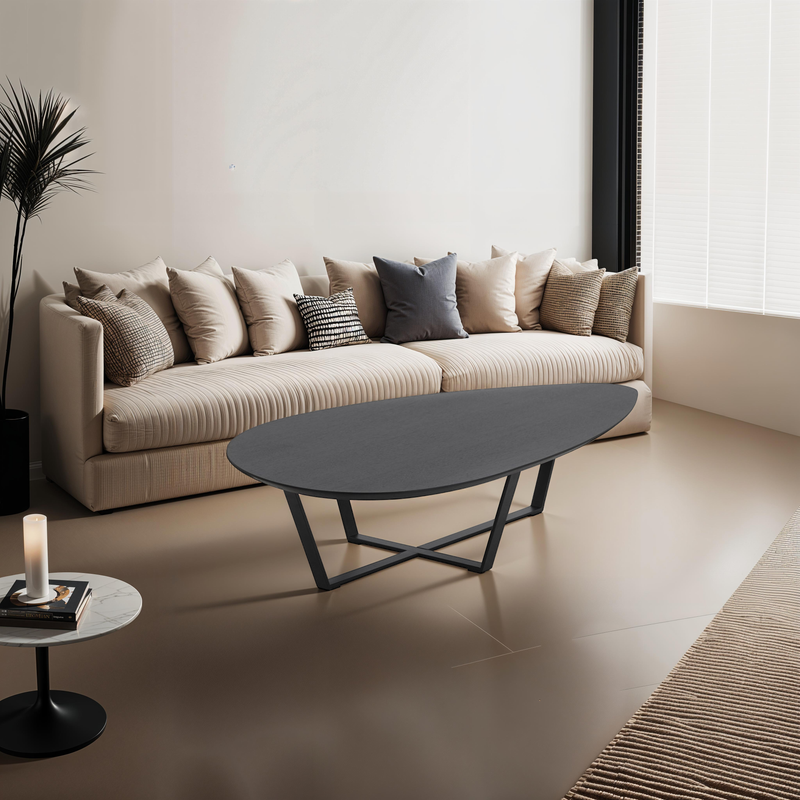 Design salontafel 'DROP' van zwart hout - Majorr