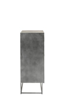 Cupboard Shanil 2 Doors Wood/Iron Natural/Grey - Majorr