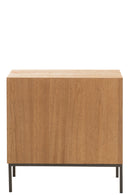 Cupboard On Legs 2 Doors Wood/Metal Natural - Majorr