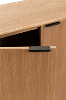 Cupboard On Legs 2 Doors Wood/Metal Natural - Majorr
