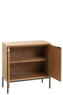 Cupboard On Legs 2 Doors Wood/Metal Natural - Majorr