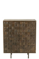 Cupboard Pino Metal/Mango Wood Brown/Grey - Majorr
