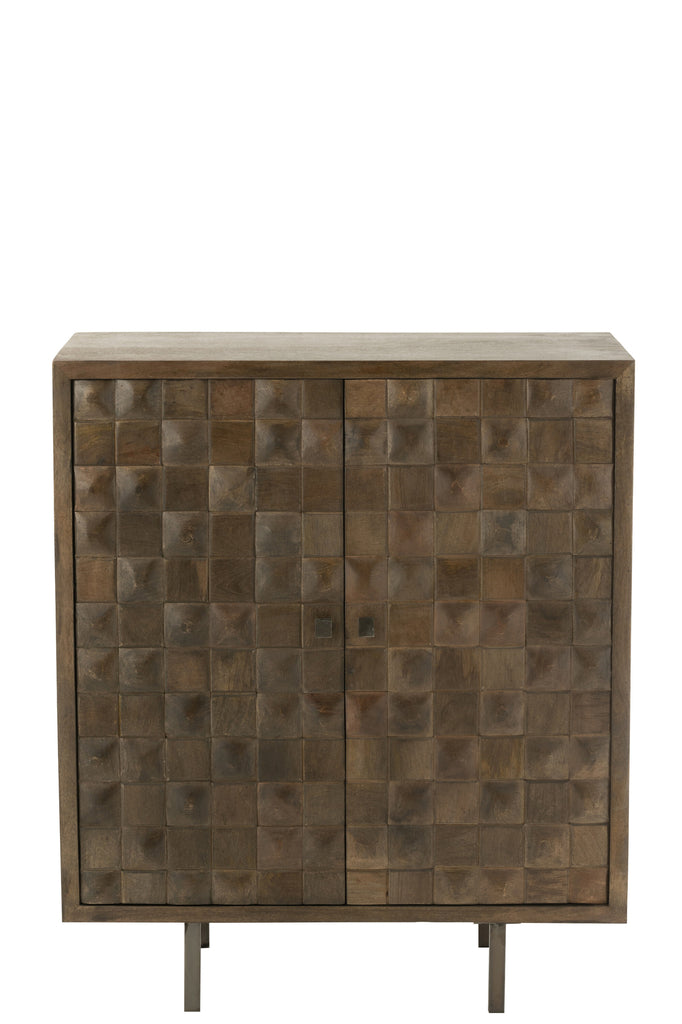 Cupboard Pino Metal/Mango Wood Brown/Grey - Majorr