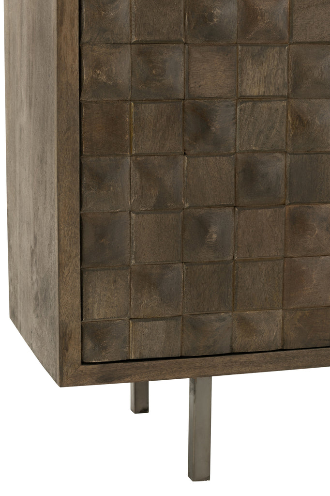 Cupboard Pino Metal/Mango Wood Brown/Grey - Majorr