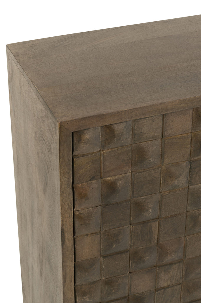 Cupboard Pino Metal/Mango Wood Brown/Grey - Majorr