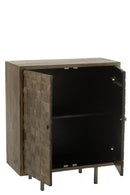 Cupboard Pino Metal/Mango Wood Brown/Grey - Majorr