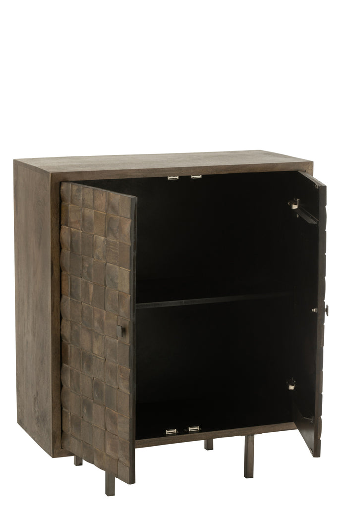 Cupboard Pino Metal/Mango Wood Brown/Grey - Majorr