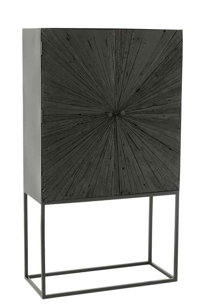 Cupboard Shanil Wood/Iron Black - Majorr