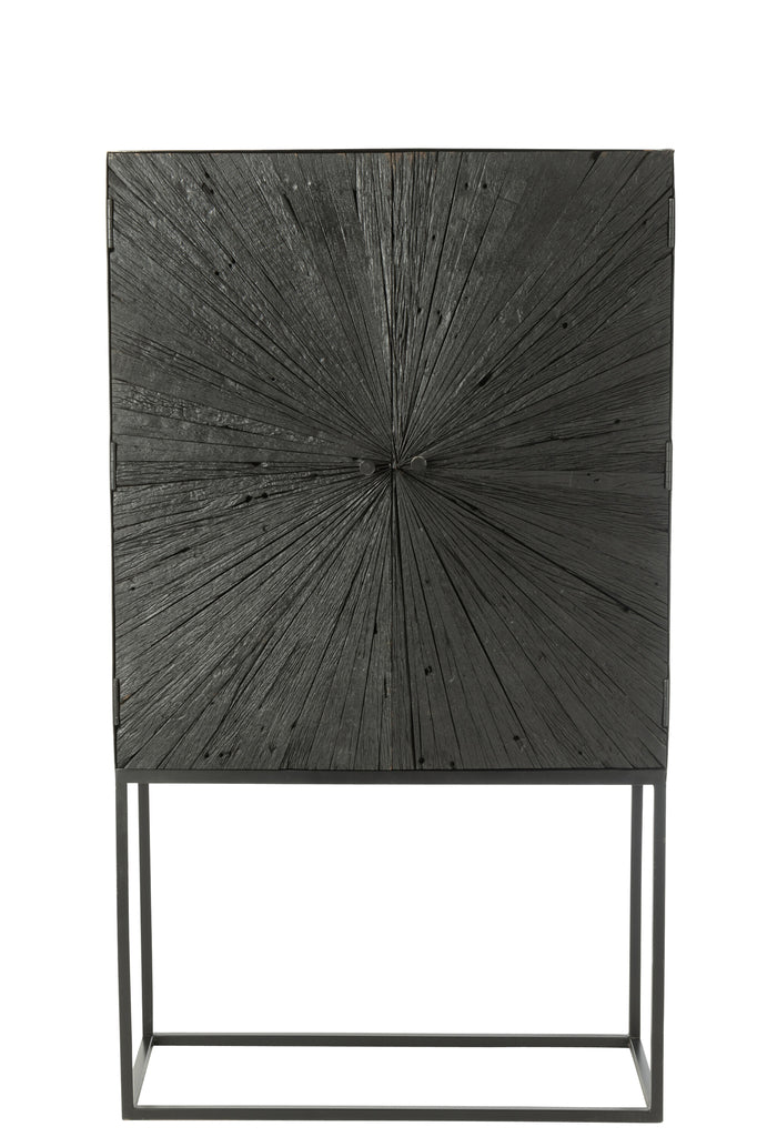 Cupboard Shanil Wood/Iron Black - Majorr