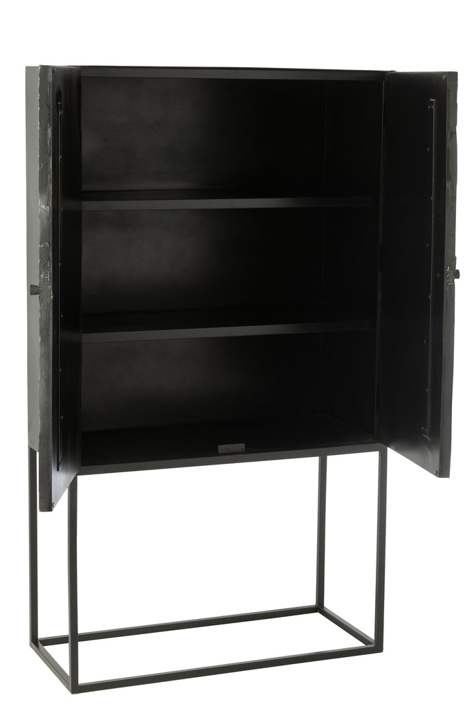 Cupboard Shanil Wood/Iron Black - Majorr