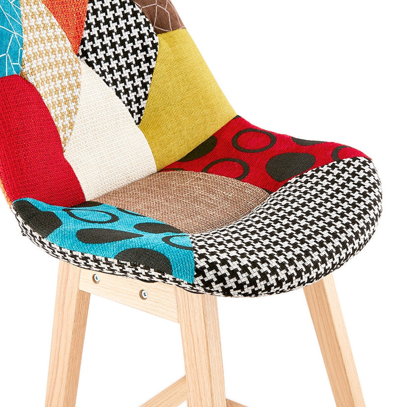 CUPIDON MINI' halfhoge snack-kruk met patchwork-stijl - Majorr