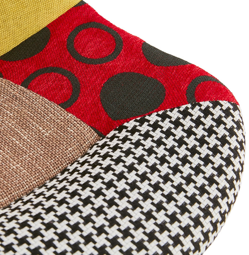 CUPIDON MINI' halfhoge snack-kruk met patchwork-stijl - Majorr