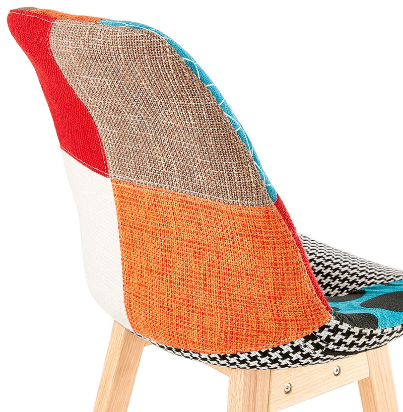 CUPIDON MINI' halfhoge snack-kruk met patchwork-stijl - Majorr